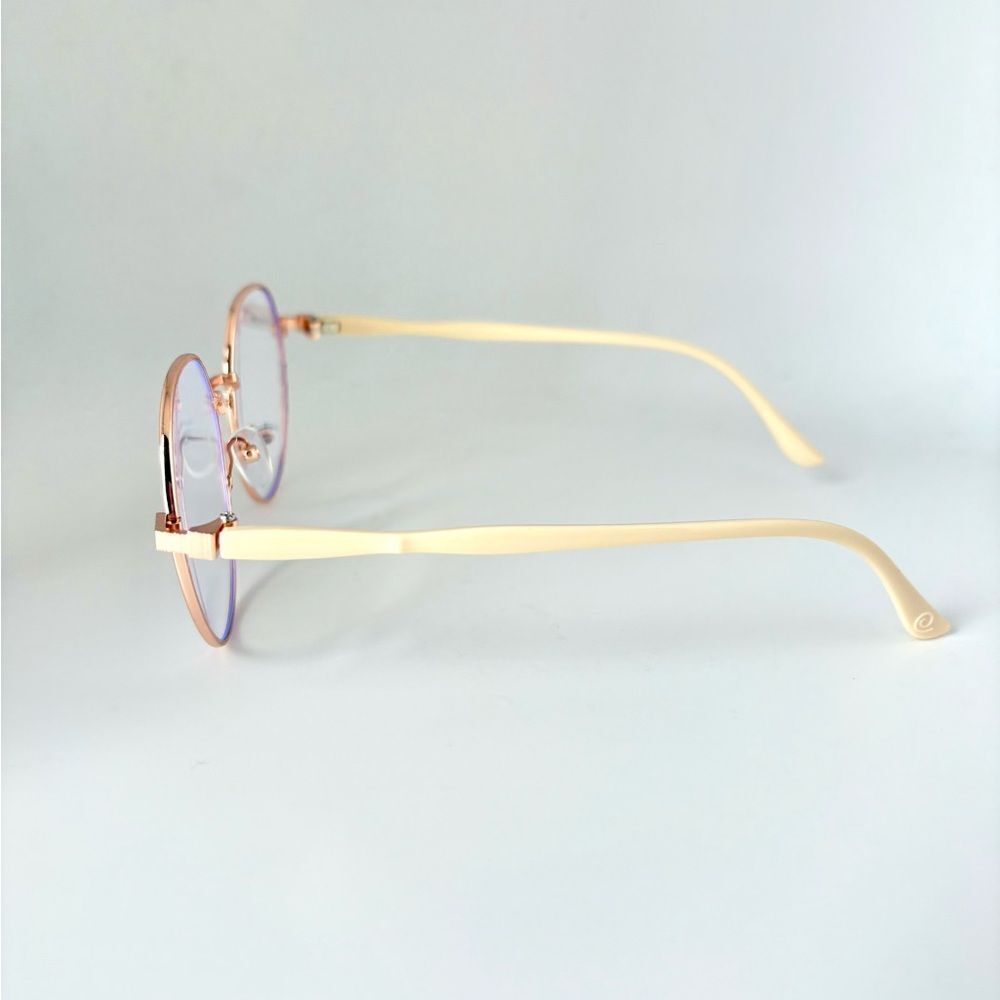 Stylish Gold Frame Women's Bluelight Glasses with Violet Hue - NWOT - Picture 3 of 4